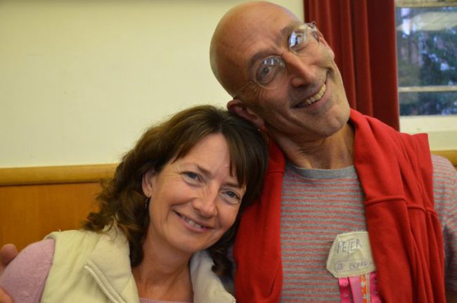 Fiona with Transition Network's Chair Peter Lipman at the 2015 Transition Network International Conference.  