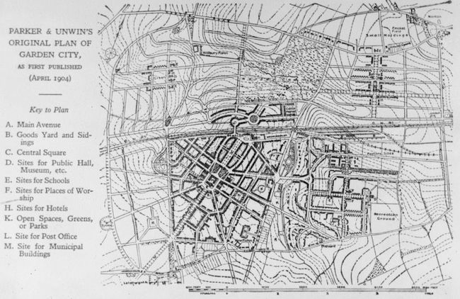 Original plan of Letchworth Garden City, 1904. 