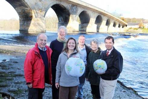 Gillain Orrell of Hexham River Hydro, front centre (holding globe). 