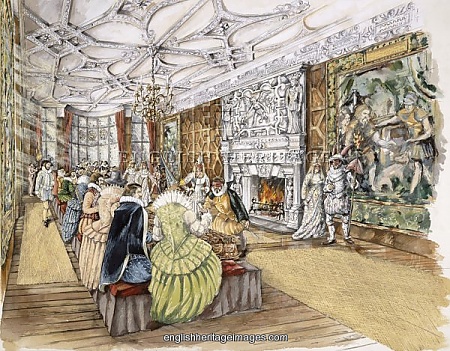 An artist's impression of one of Edward Seymour II's parties at the Castle.  