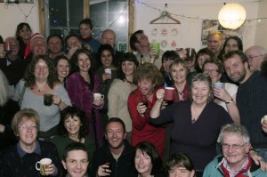 The TTT Christmas party just after the news was announced on Friday night