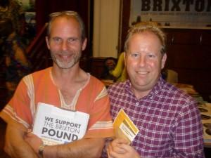 Duncan Law (left) with Pete North, author of the forthcoming 'Local Money' guide being produced by Transition Network and Green Books