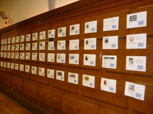 Each participating business was featured on the wall....