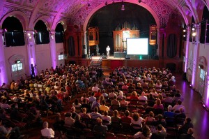 I couldn't find a picture of Mary Jayne giving her talk, so here is a picture of the stage just before she went on....