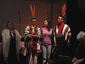 Amazonian representatives at a Kilmaforum event