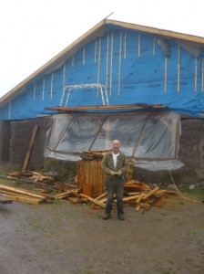 Paul in front of the building