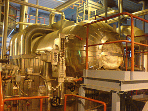 A biomass boiler from